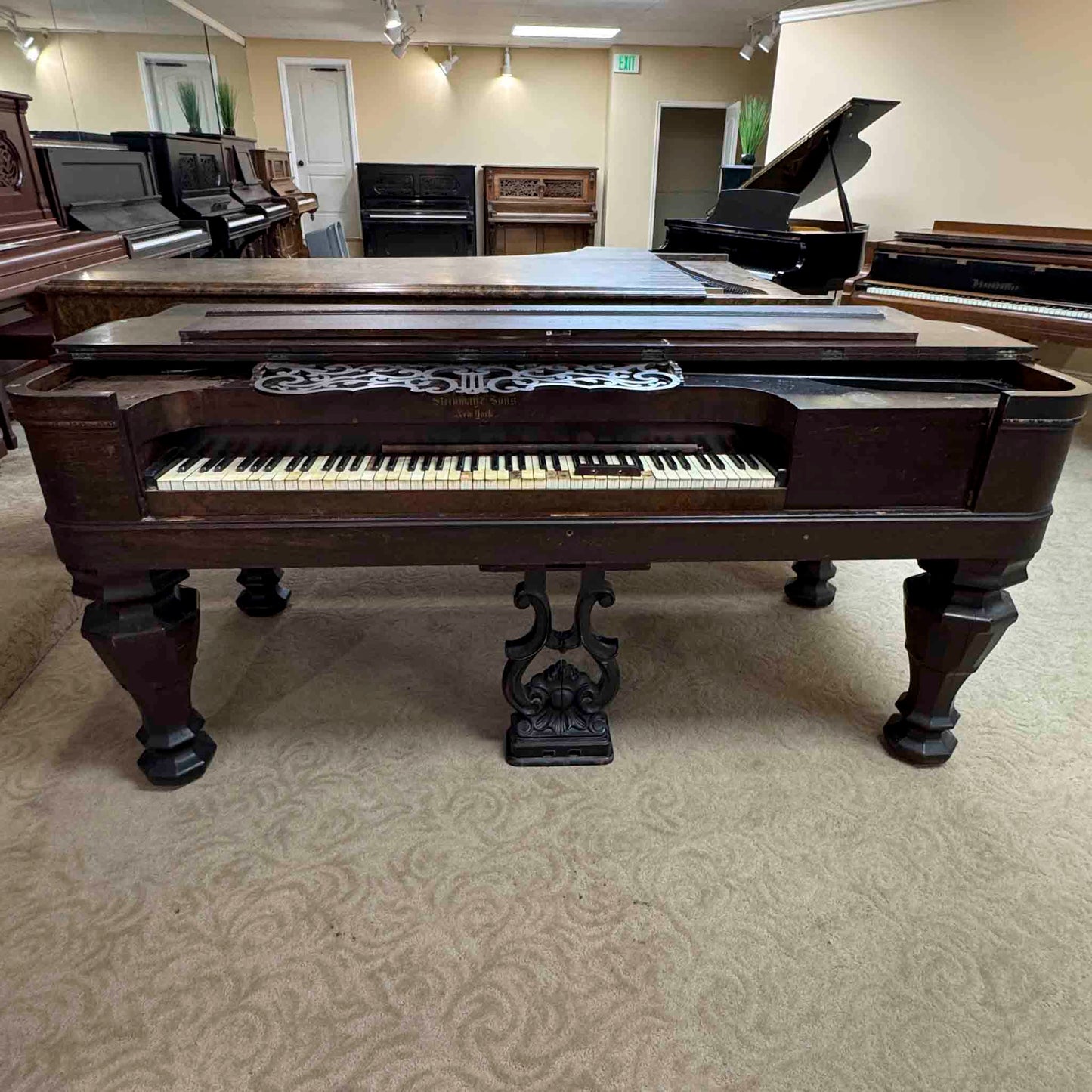 CURRENT SHOP WORK 1860 Steinway 6'9" Wood Finish Commissioned Square Grand Piano