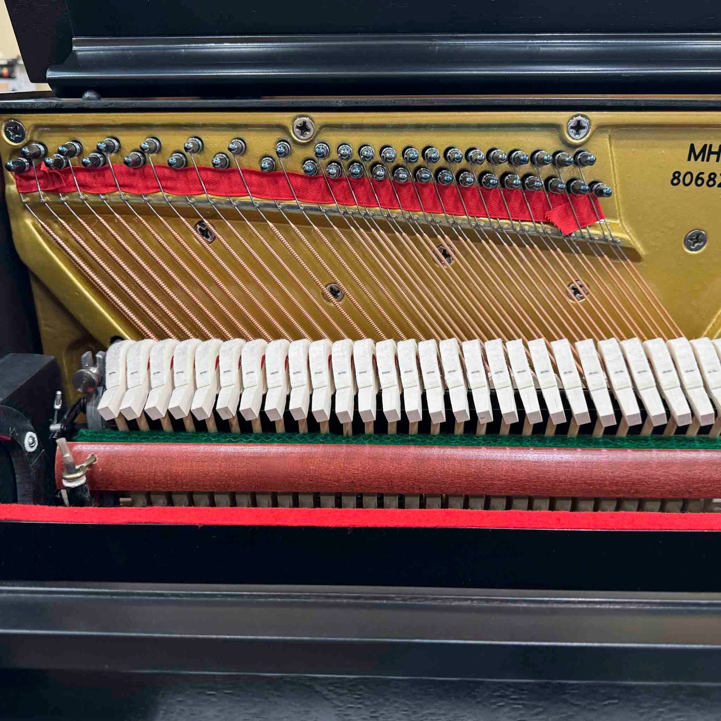 CURRENT SHOP WORK - 1977 Mason & Hamlin 43" Satin Black Commissioned Console Piano