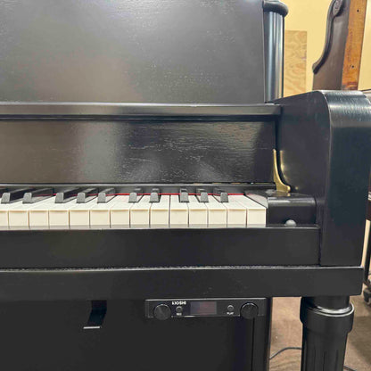 CURRENT SHOP WORK - 1977 Mason & Hamlin 43" Satin Black Commissioned Console Piano