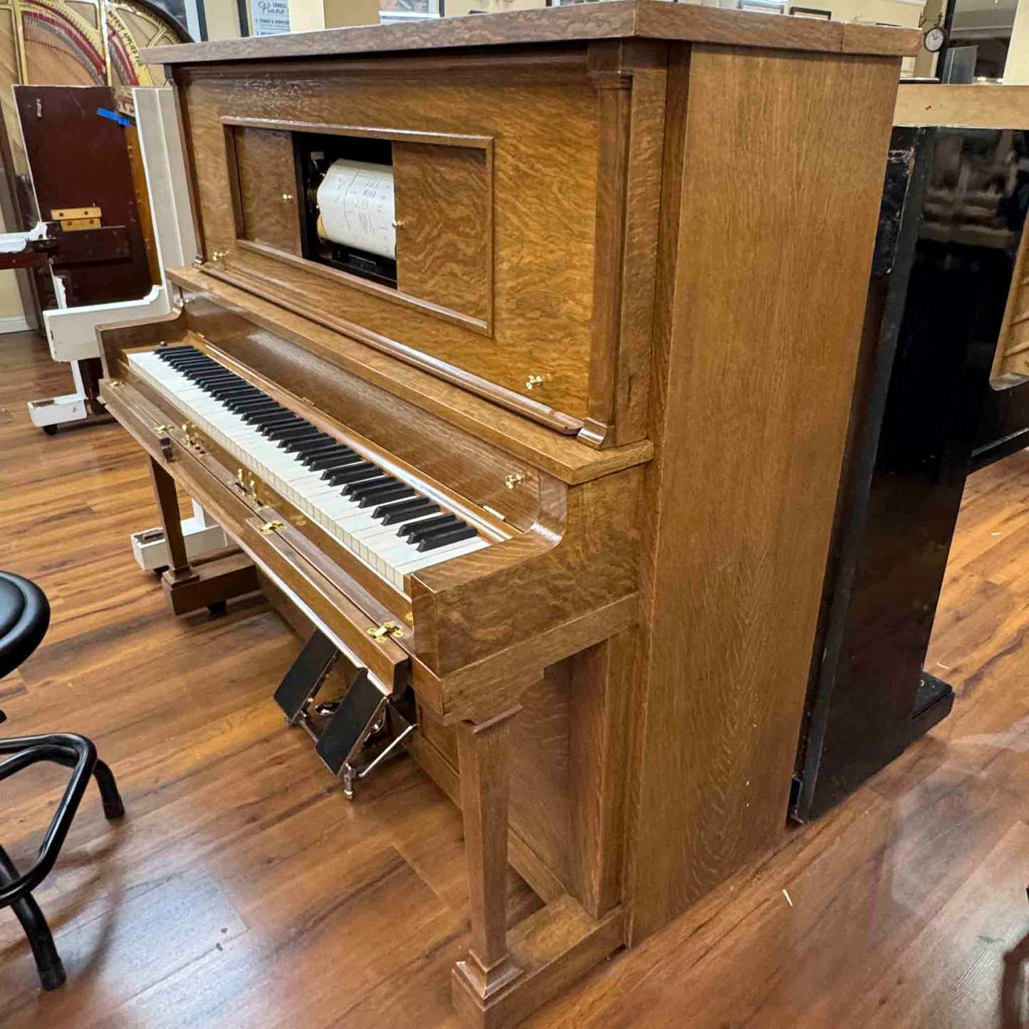 HEIRLOOM RESTORATION 1920 Zeck 54" Commissioned Upright Player Piano