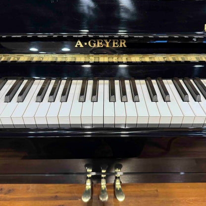 SOLD A. Geyer GU-123 48" Polished Black Upright Piano