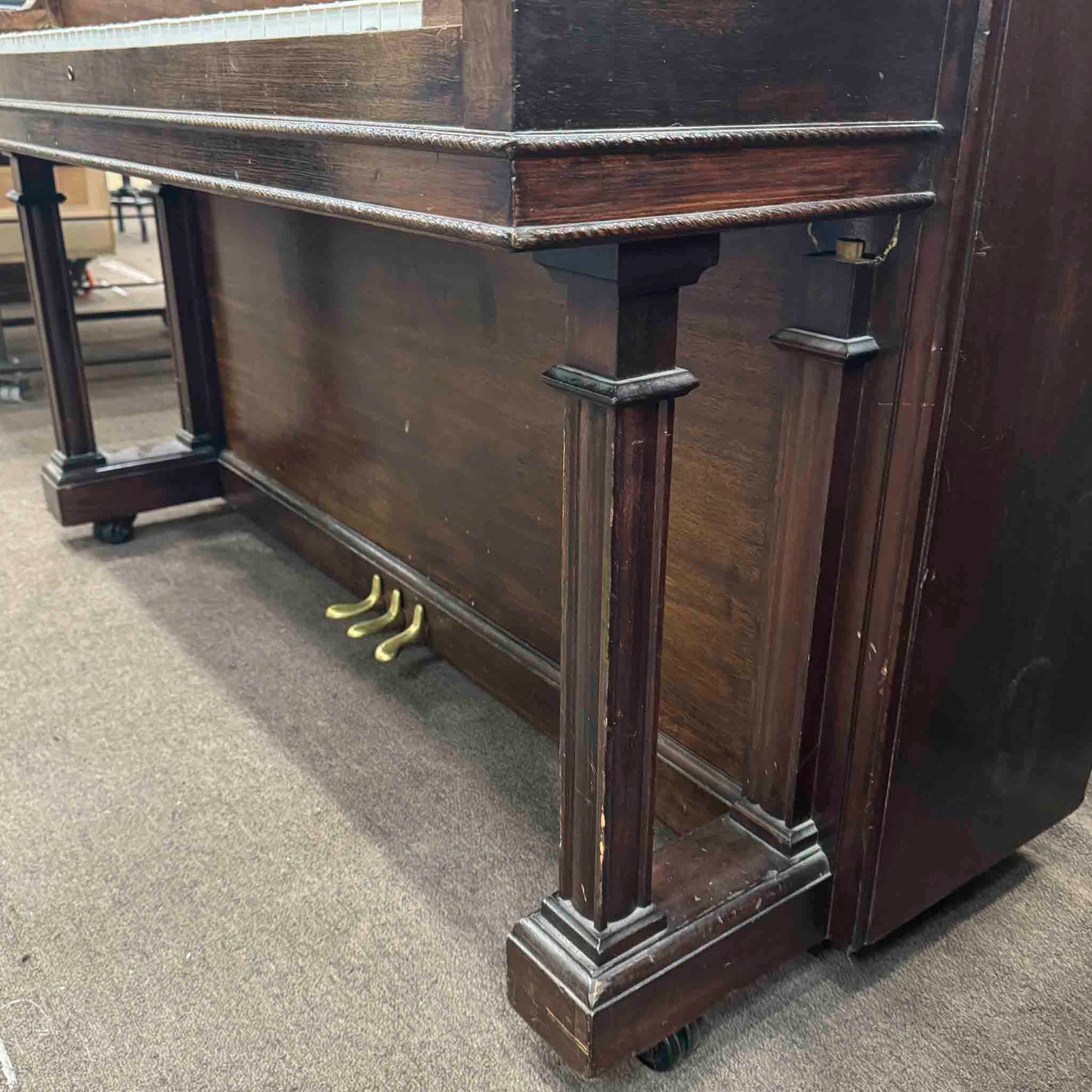 CURRENT SHOP WORK 1905 Davies and Sons Wood Finish Commissioned Upright Piano