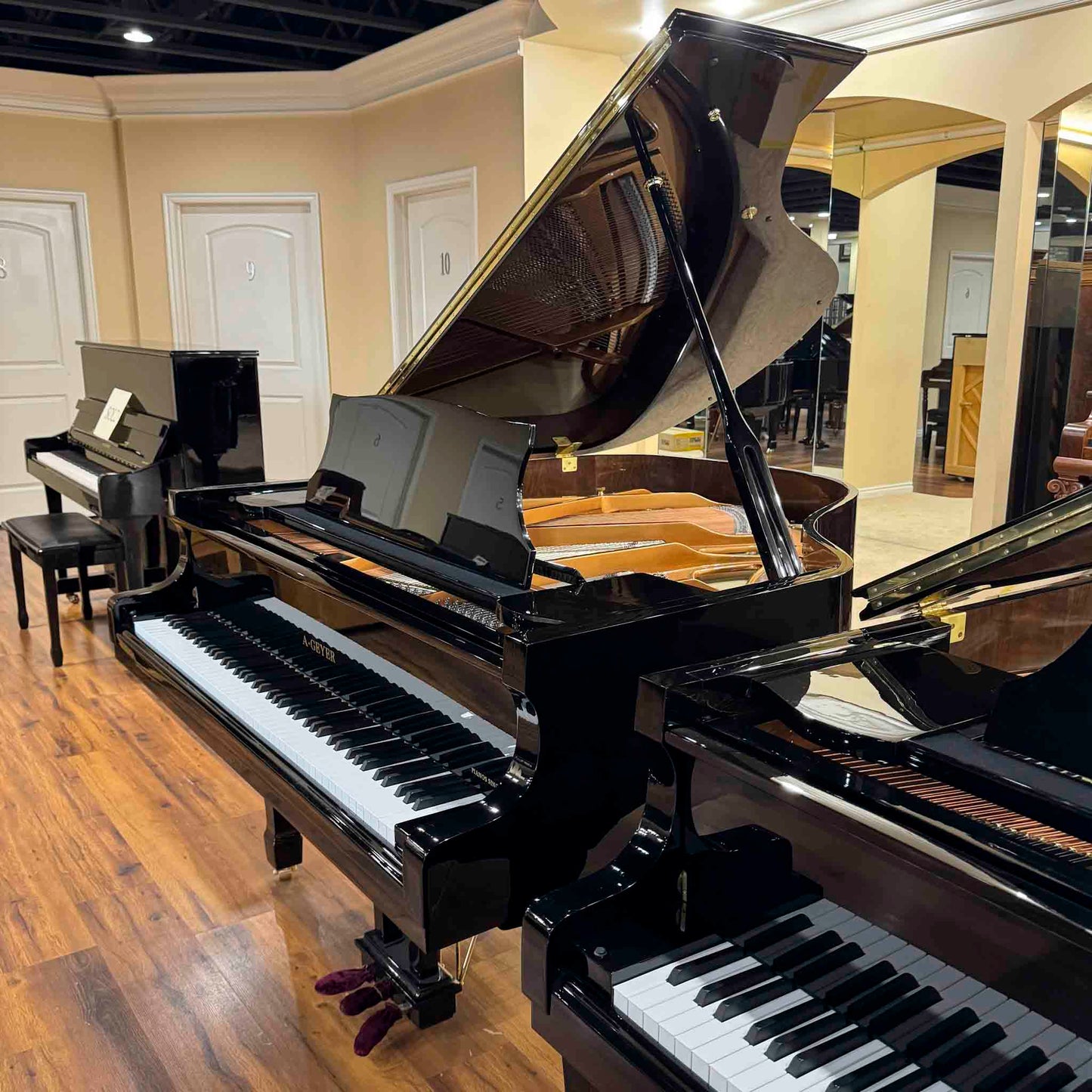 A. Geyer GG-160 5'3" Polished Black Baby Grand Piano