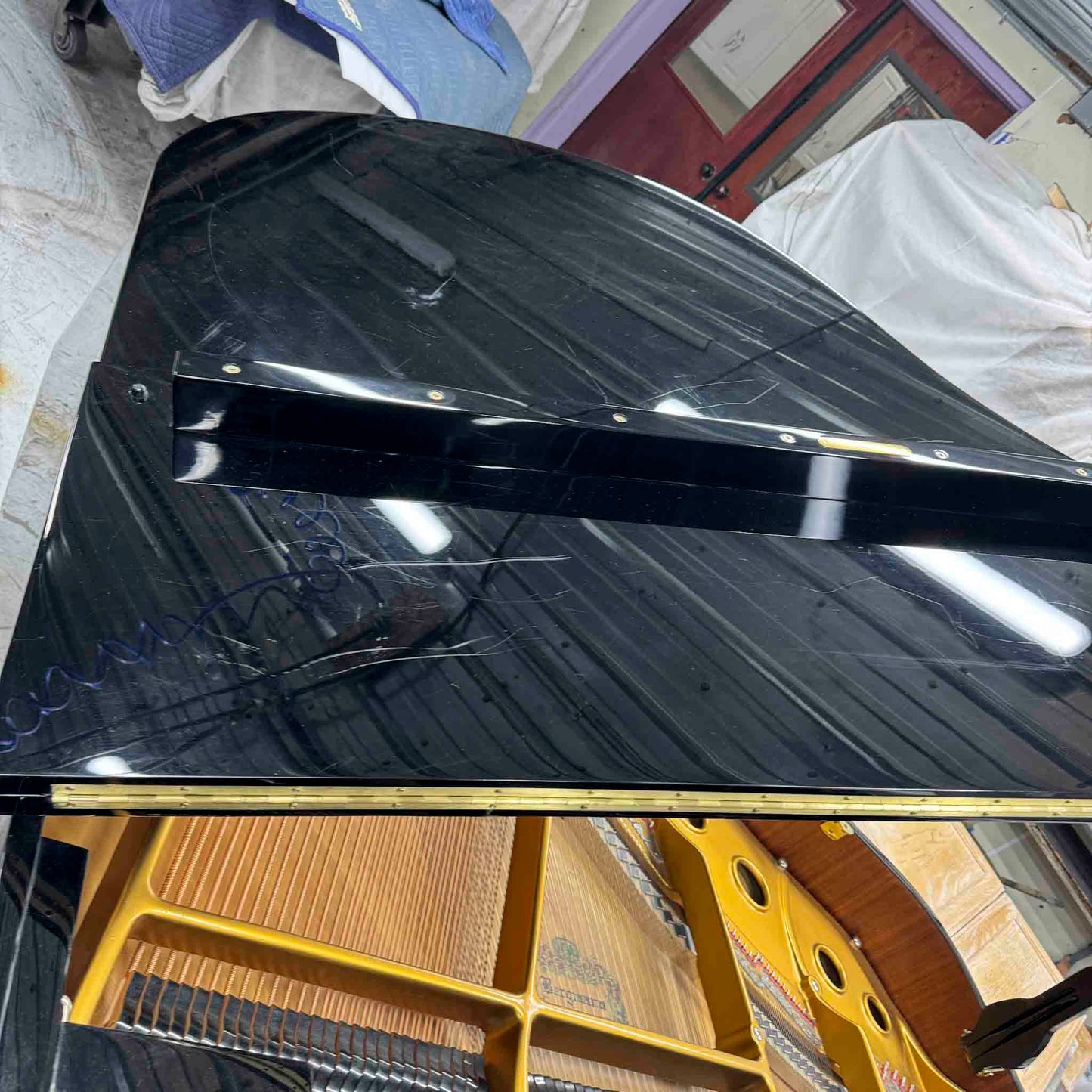 CURRENT SHOP WORK 2002 Bergmann Grand TG-135 6'1" Polished Black Commissioned Grand Piano