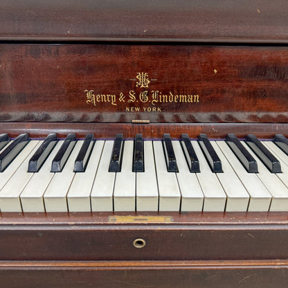 SOLD 1907 Henry & Lindeman Polished Wood Finish Commissioned Grand Piano
