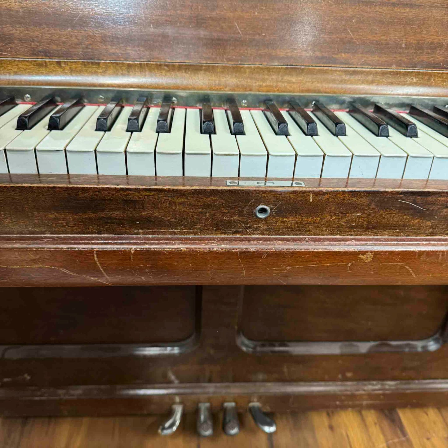 CURRENT SHOP WORK 1896 Crown 57" Wood Finish Commissioned Upright Piano