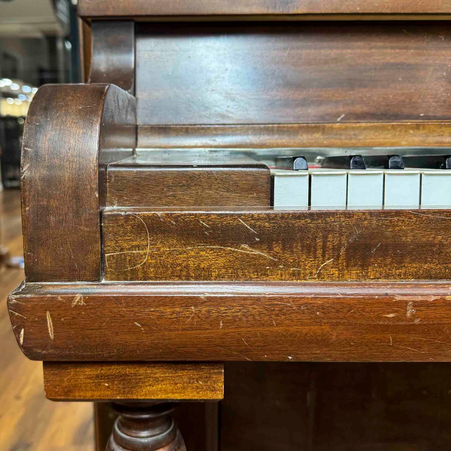 CURRENT SHOP WORK 1896 Crown 57" Wood Finish Commissioned Upright Piano