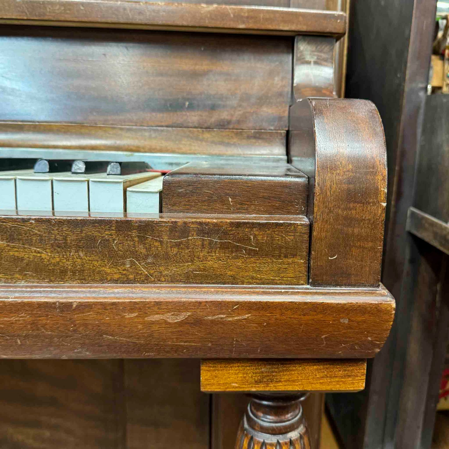 CURRENT SHOP WORK 1896 Crown 57" Wood Finish Commissioned Upright Piano