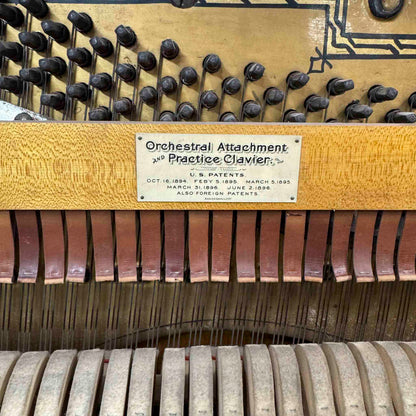 CURRENT SHOP WORK 1896 Crown 57" Wood Finish Commissioned Upright Piano