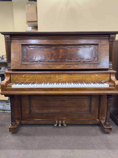 HEIRLOOM RESTORATION 1915 Rudolf 56" Wood Finish Commissioned Upright Piano