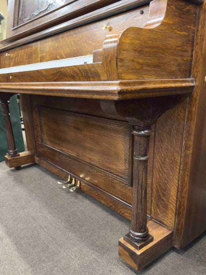 HEIRLOOM RESTORATION 1915 Rudolf 56" Wood Finish Commissioned Upright Piano