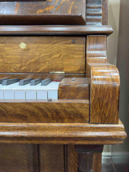 HEIRLOOM RESTORATION 1915 Rudolf 56" Wood Finish Commissioned Upright Piano