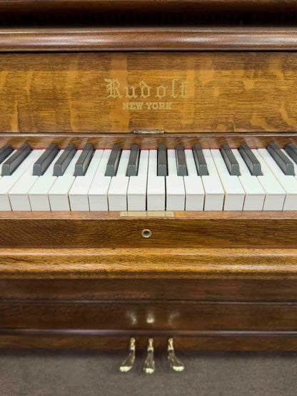 HEIRLOOM RESTORATION 1915 Rudolf 56" Wood Finish Commissioned Upright Piano