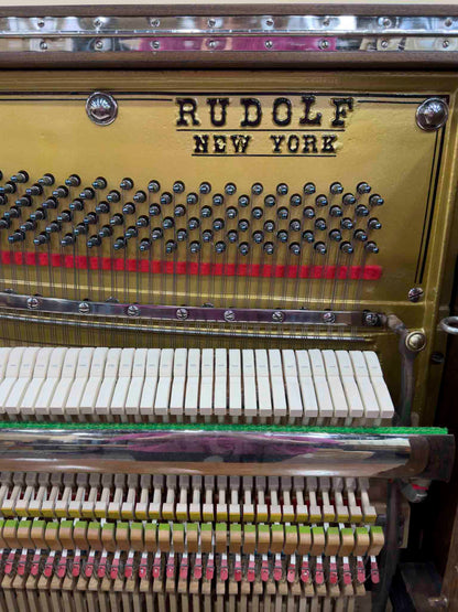 HEIRLOOM RESTORATION 1915 Rudolf 56" Wood Finish Commissioned Upright Piano