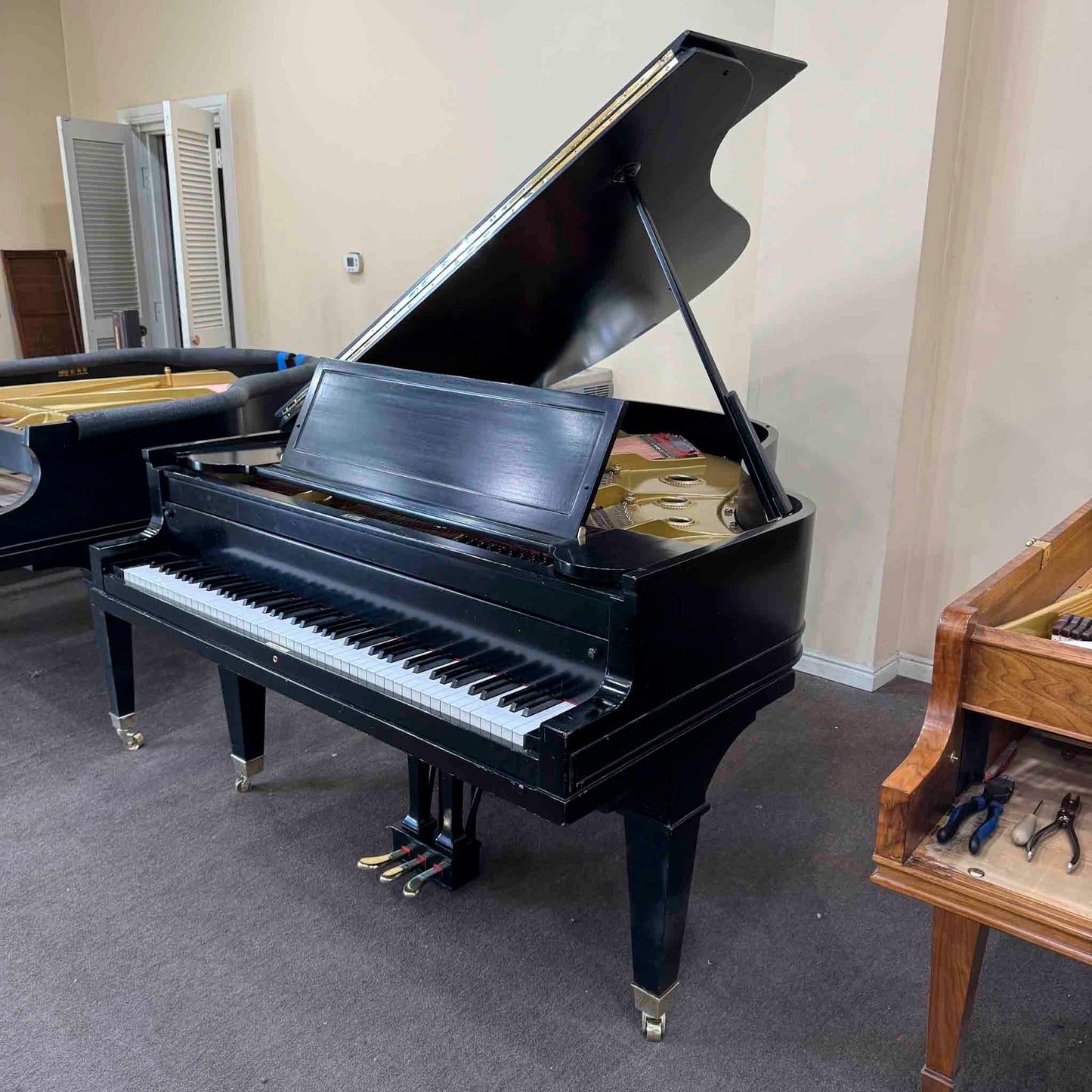 HEIRLOOM RESTORATION 1922 Baldwin R 5'8" Black Satin Commissioned Grand Piano