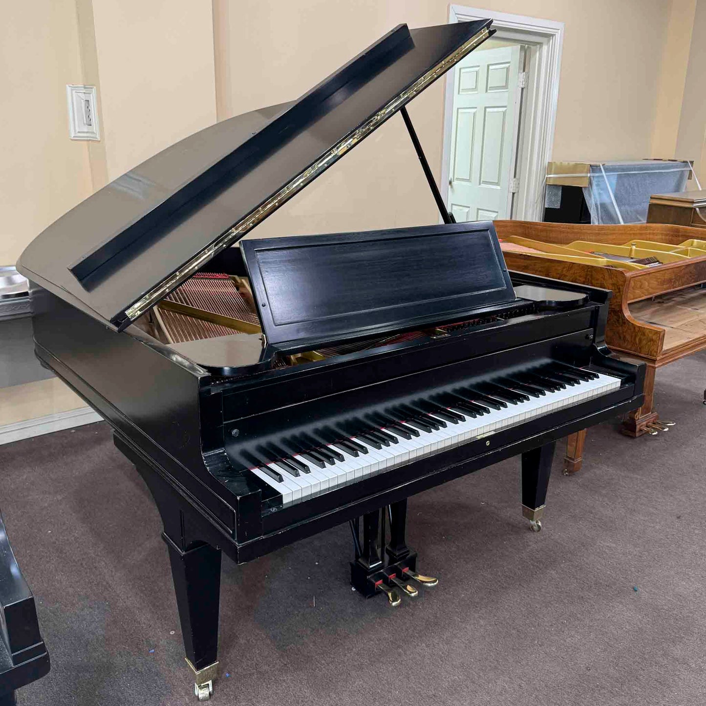 HEIRLOOM RESTORATION 1922 Baldwin R 5'8" Black Satin Commissioned Grand Piano