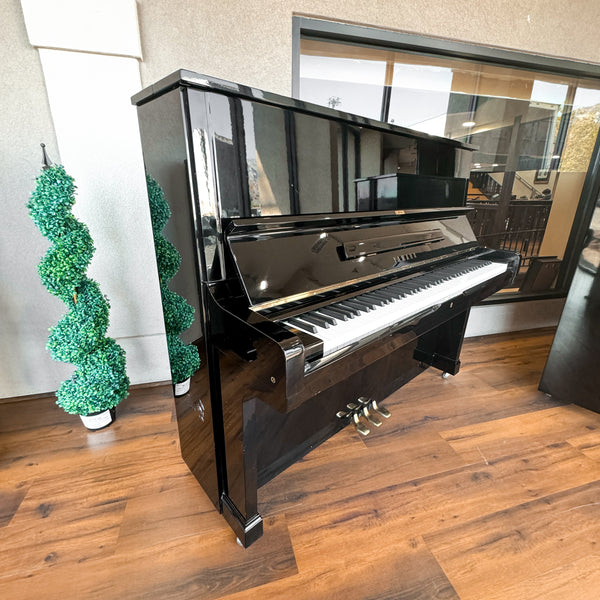 1980 Yamaha U2 50 Polished Black Upright Piano Brigham Larson Pianos