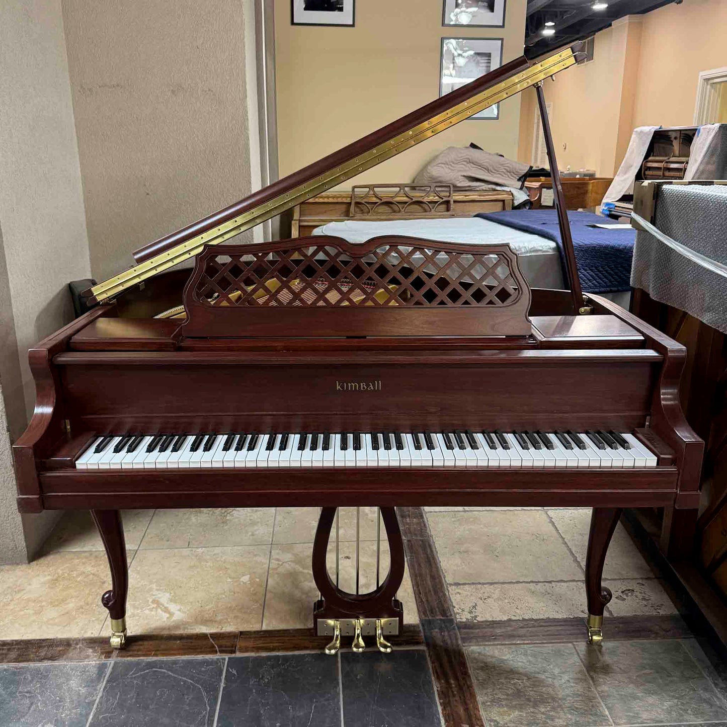 HEIRLOOM RESTORATION 1976 Kimball 4'10" Wood Finish Commissioned Baby Grand Piano
