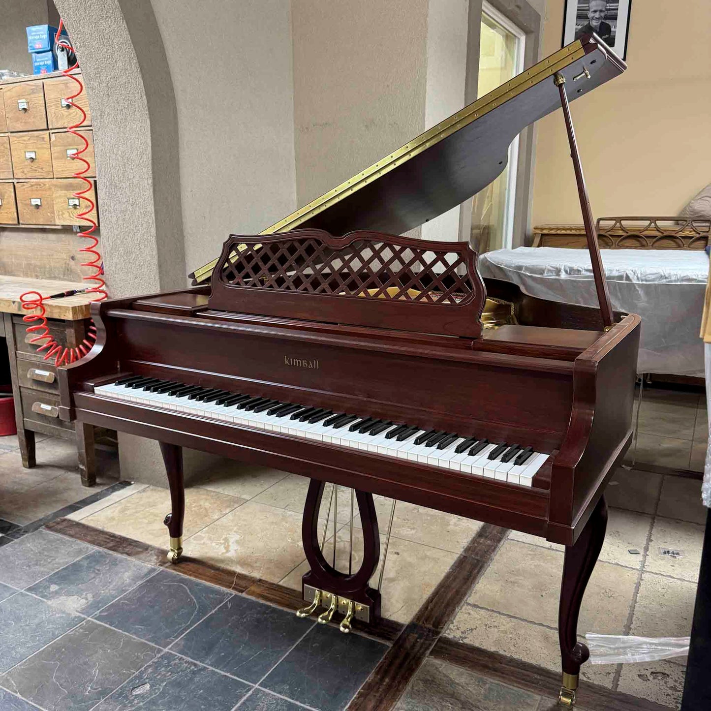 HEIRLOOM RESTORATION 1976 Kimball 4'10" Wood Finish Commissioned Baby Grand Piano