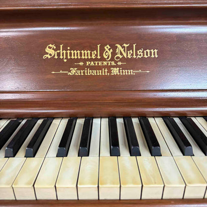 HEIRLOOM RESTORATION 1885 Schimmel & Nelson 74" Wood Finish Commissioned Upright Verti-Grand Piano