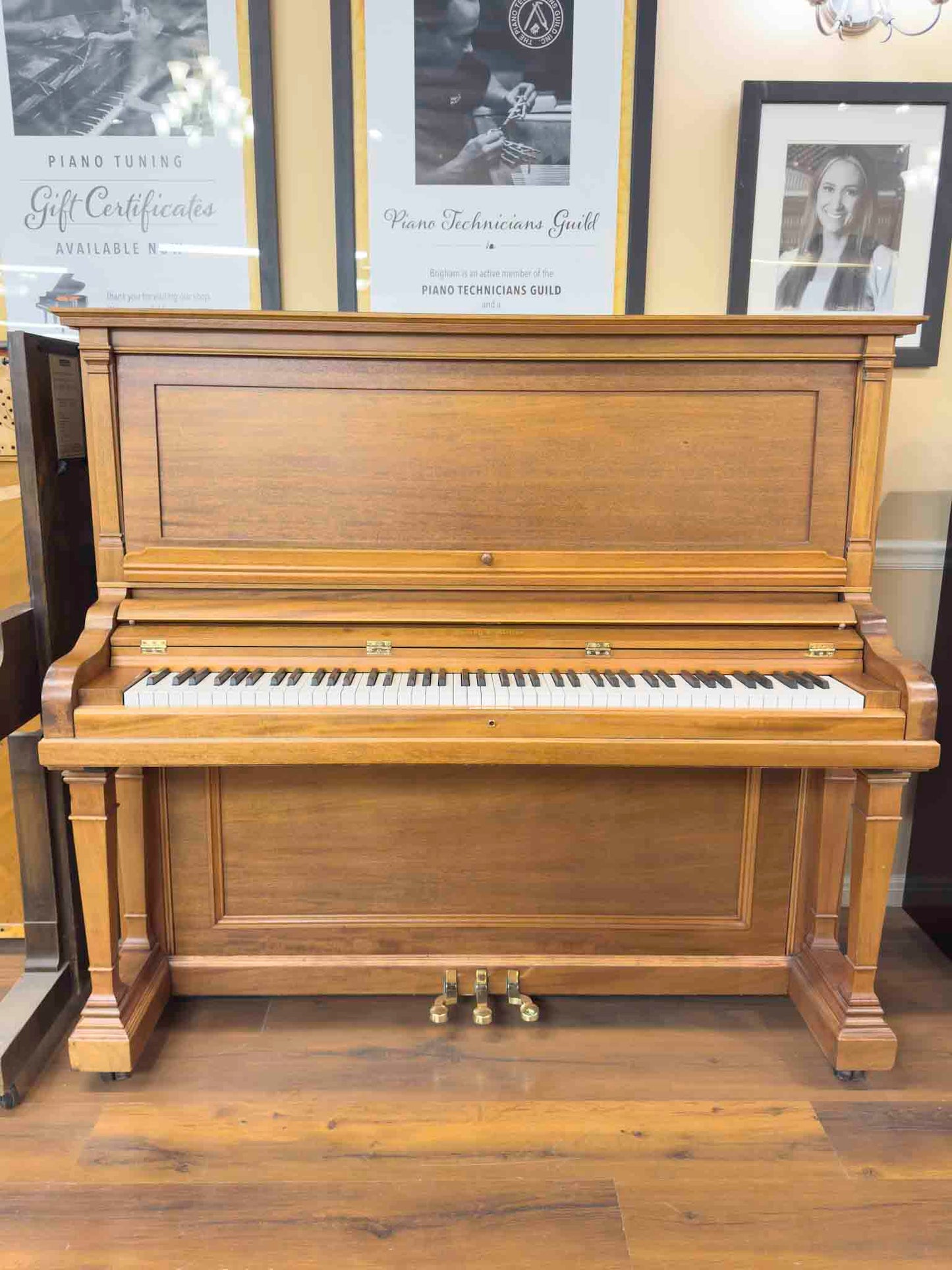 CURRENT SHOP WORK 1911 Henry F. Miller 55" Wood Finish Commissioned Upright Piano