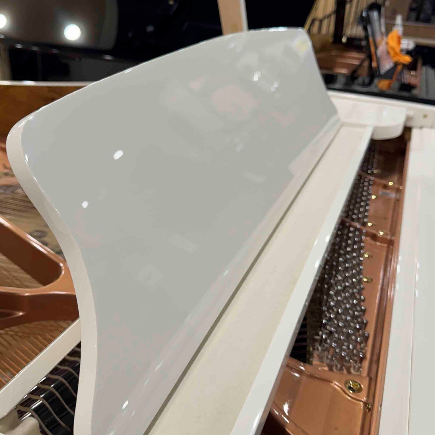 Hailun 178 5'10" Polished White Grand Piano with Self-Playing QRS System