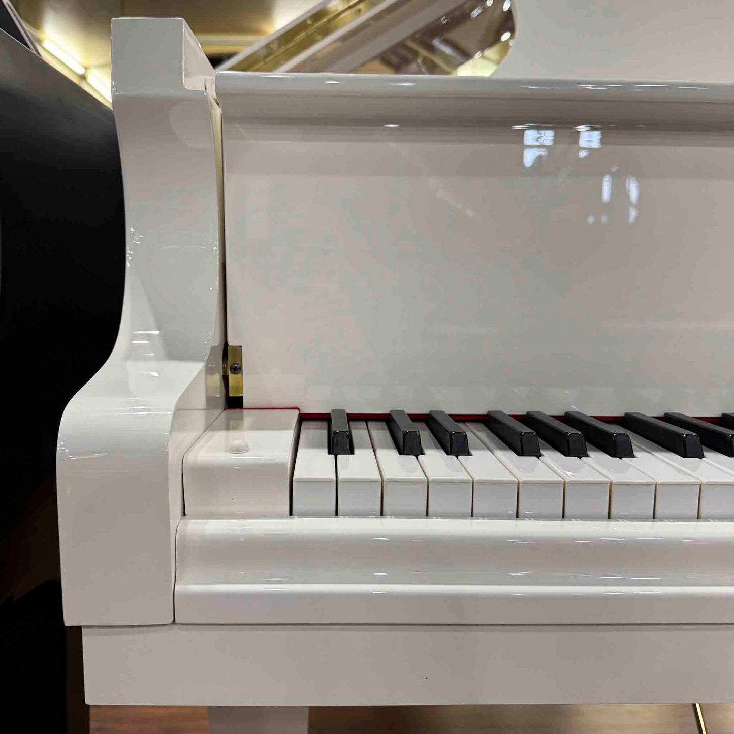 Hailun 178 5'10" Polished White Grand Piano with Self-Playing QRS System