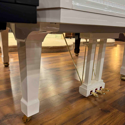 Hailun 178 5'10" Polished White Grand Piano with Self-Playing QRS System