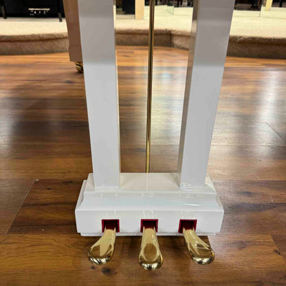 Hailun 178 5'10" Polished White Grand Piano with Self-Playing QRS System