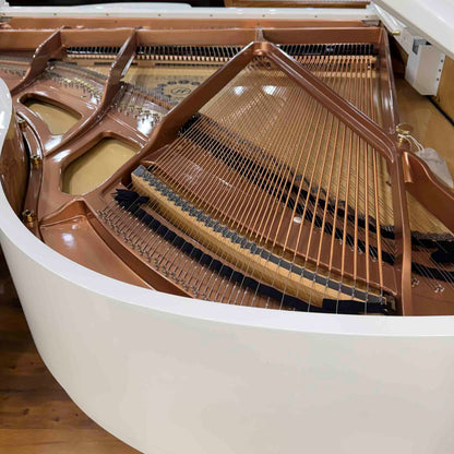 Hailun 178 5'10" Polished White Grand Piano with Self-Playing QRS System