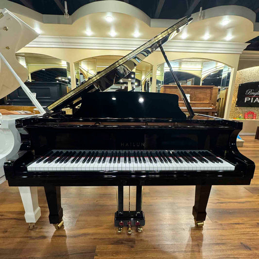 Hailun 178 5'10" Polished Black Grand Piano With Self Playing QRS System