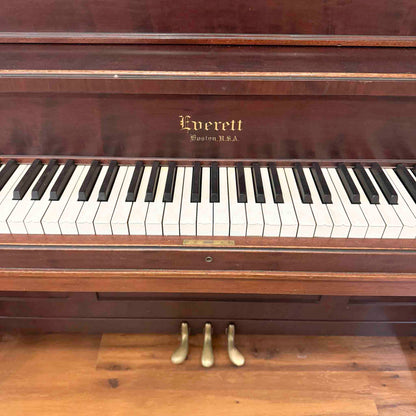 AVAILABLE TO RESTORE: CALL FOR CUSTOM PRICING - 1906 Everett 53" Wood Finish Upright Piano