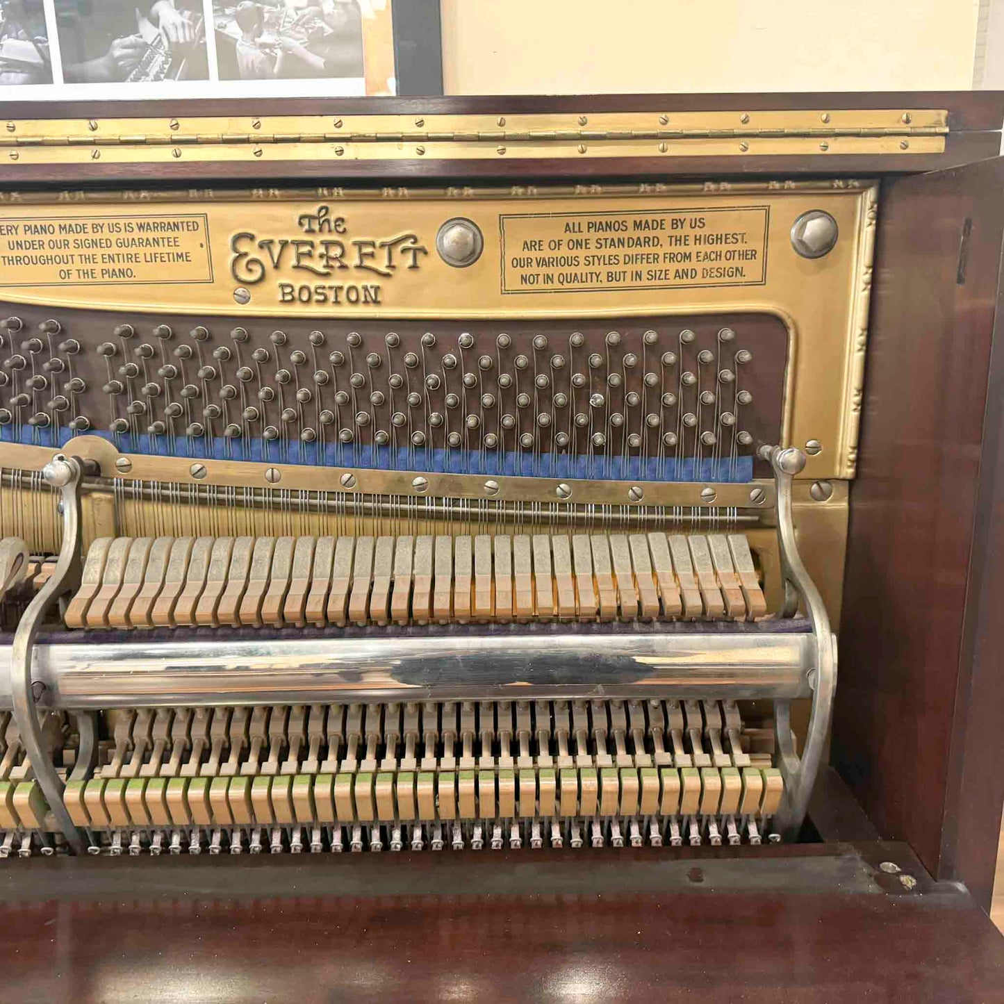 AVAILABLE TO RESTORE: CALL FOR CUSTOM PRICING - 1906 Everett 53" Wood Finish Upright Piano