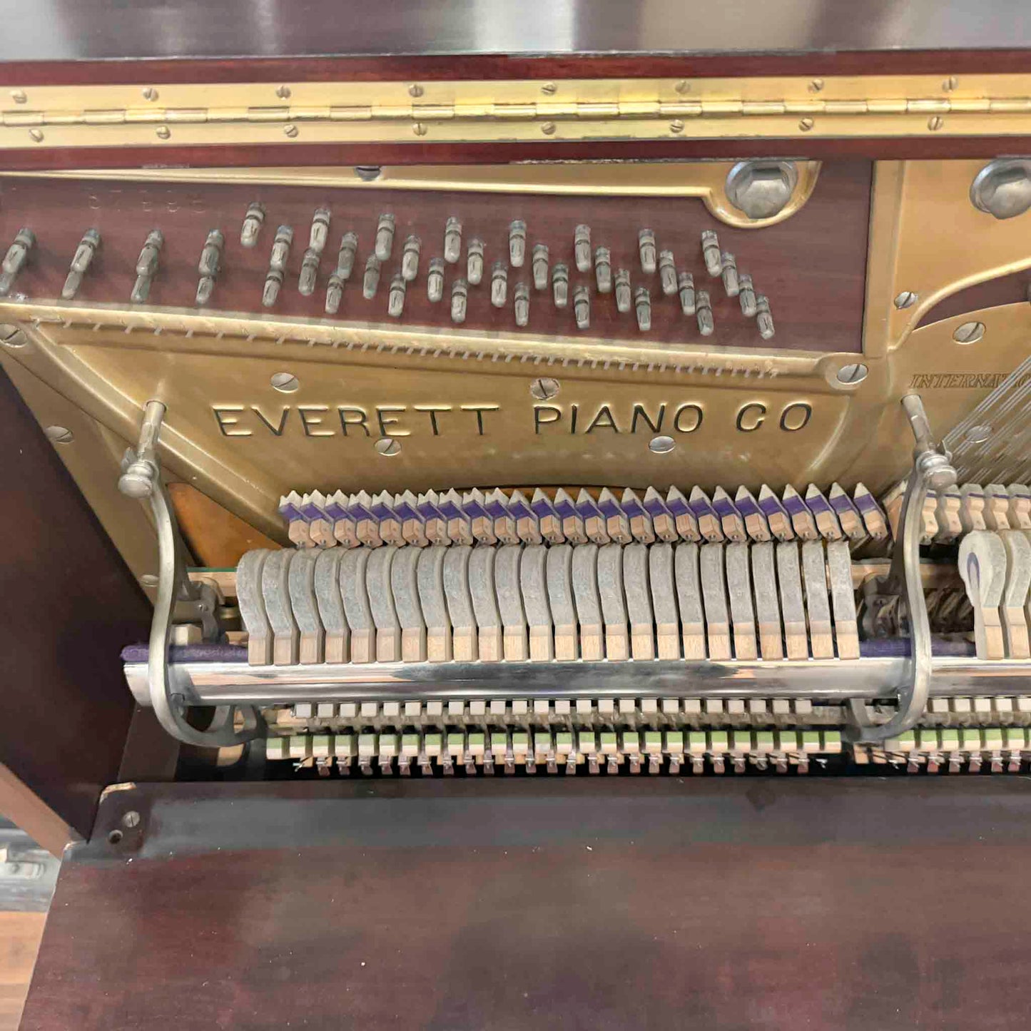 AVAILABLE TO RESTORE: CALL FOR CUSTOM PRICING - 1906 Everett 53" Wood Finish Upright Piano
