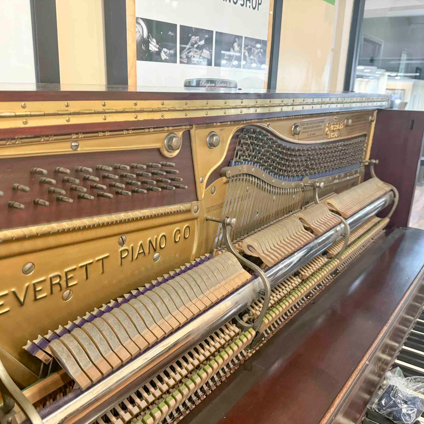 AVAILABLE TO RESTORE: CALL FOR CUSTOM PRICING - 1906 Everett 53" Wood Finish Upright Piano