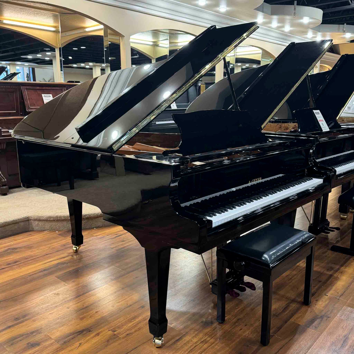 A. Geyer GG-186 6'1" Polished Black Grand Piano