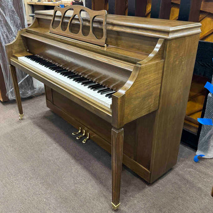 HEIRLOOM REFINISHING 1972 Astin Weight 42" Walnut Wood Finish Commissioned Console Piano