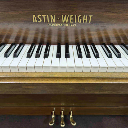 HEIRLOOM REFINISHING 1972 Astin Weight 42" Walnut Wood Finish Commissioned Console Piano