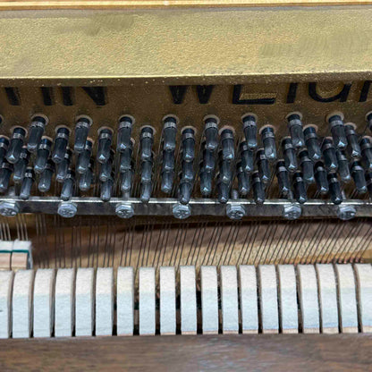HEIRLOOM REFINISHING 1972 Astin Weight 42" Walnut Wood Finish Commissioned Console Piano