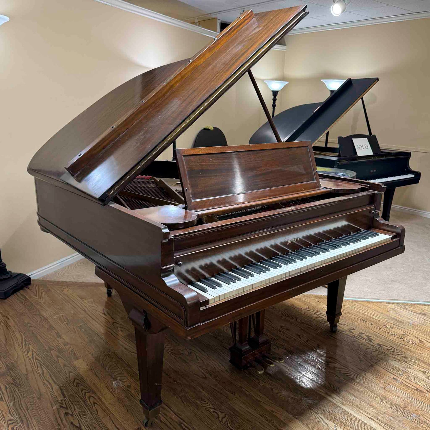 AVAILABLE TO RESTORE: CALL FOR CUSTOM PRICING - 1920 Baldwin Grand 5'9" Wood Finish Grand Piano