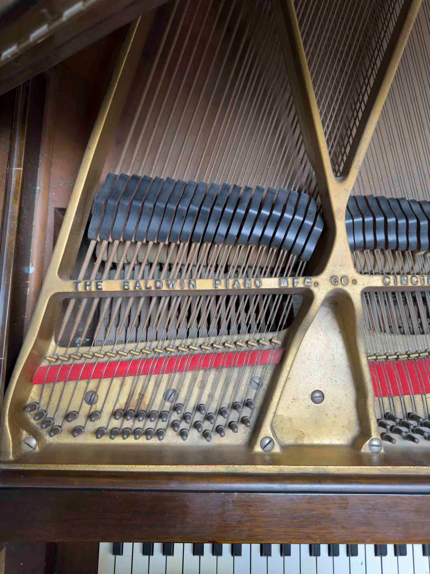 AVAILABLE TO RESTORE: CALL FOR CUSTOM PRICING - 1920 Baldwin Grand 5'9" Wood Finish Grand Piano