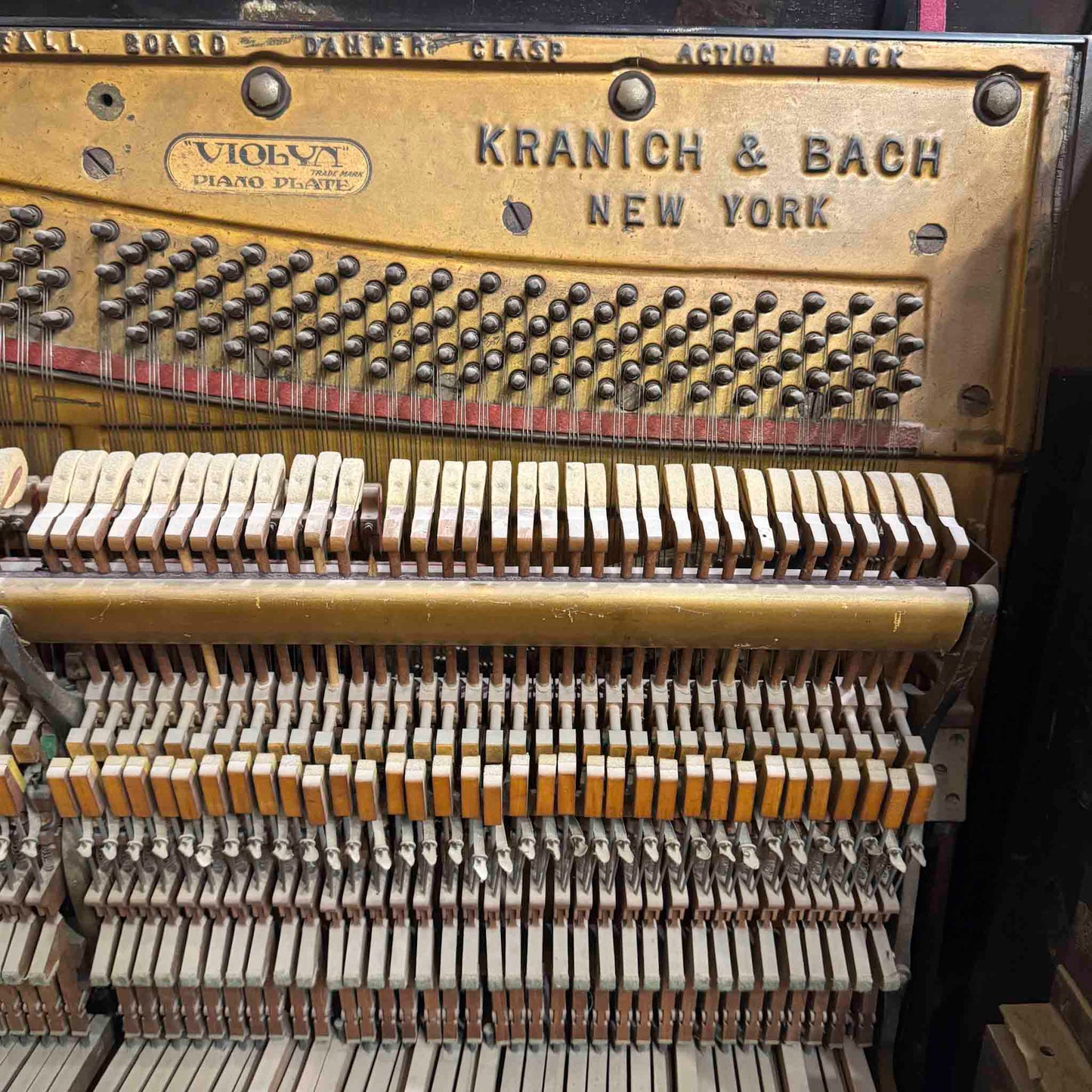 CURRENT SHOP WORK 1920 Kranich & Bach Wood Finish Commissioned Upright Piano
