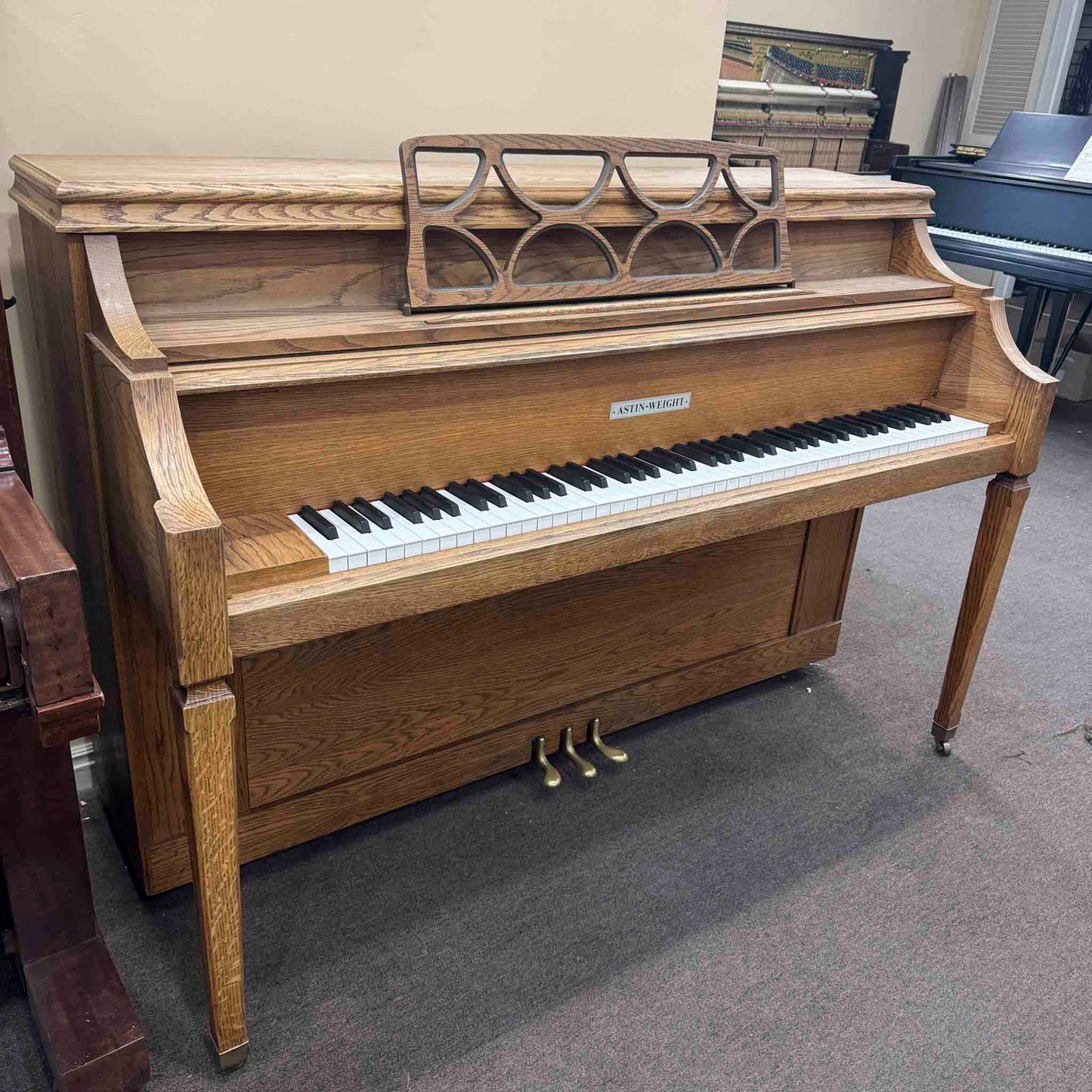 SOLD 1982 Astin Weight 42" Oak Console Piano