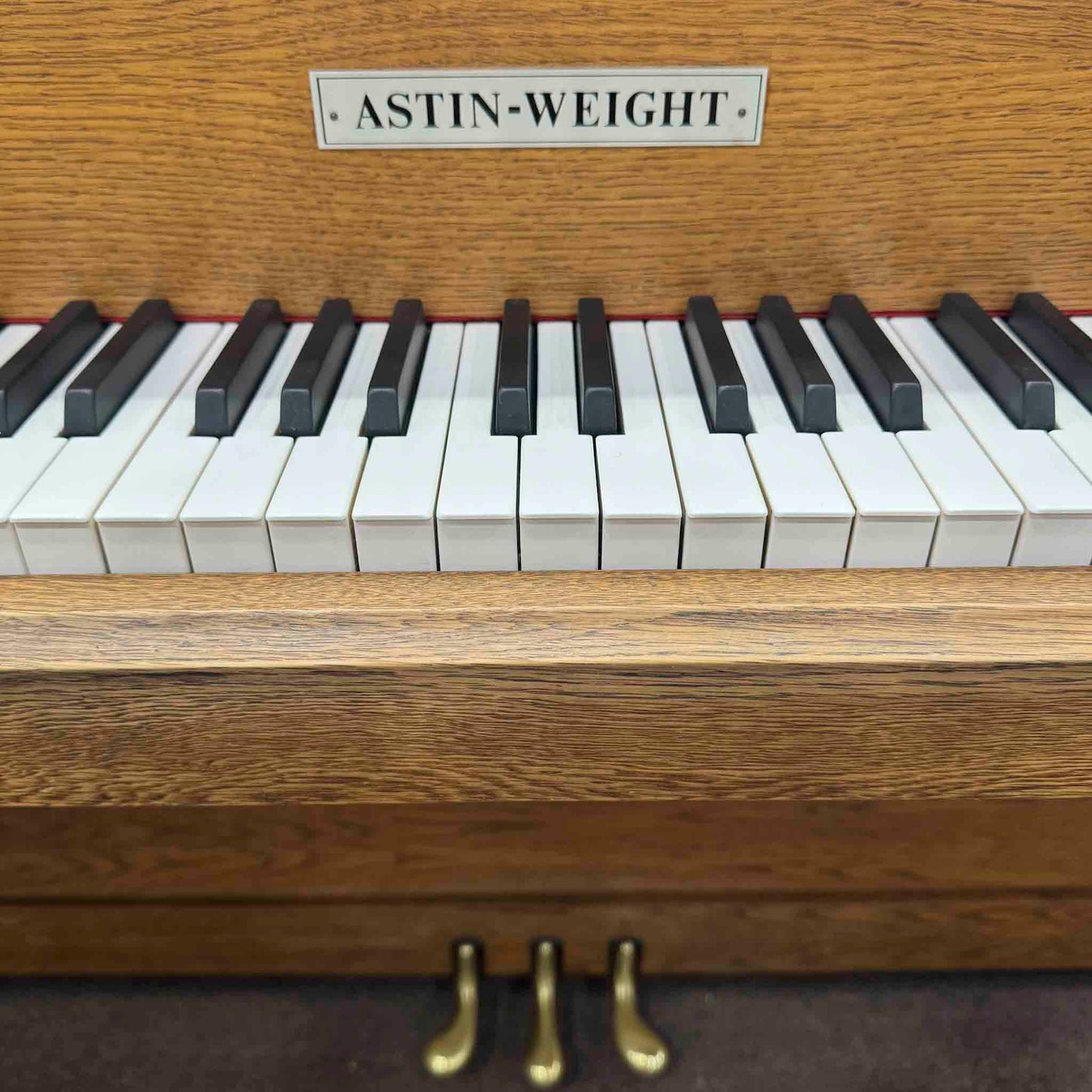 SOLD 1982 Astin Weight 42" Oak Console Piano