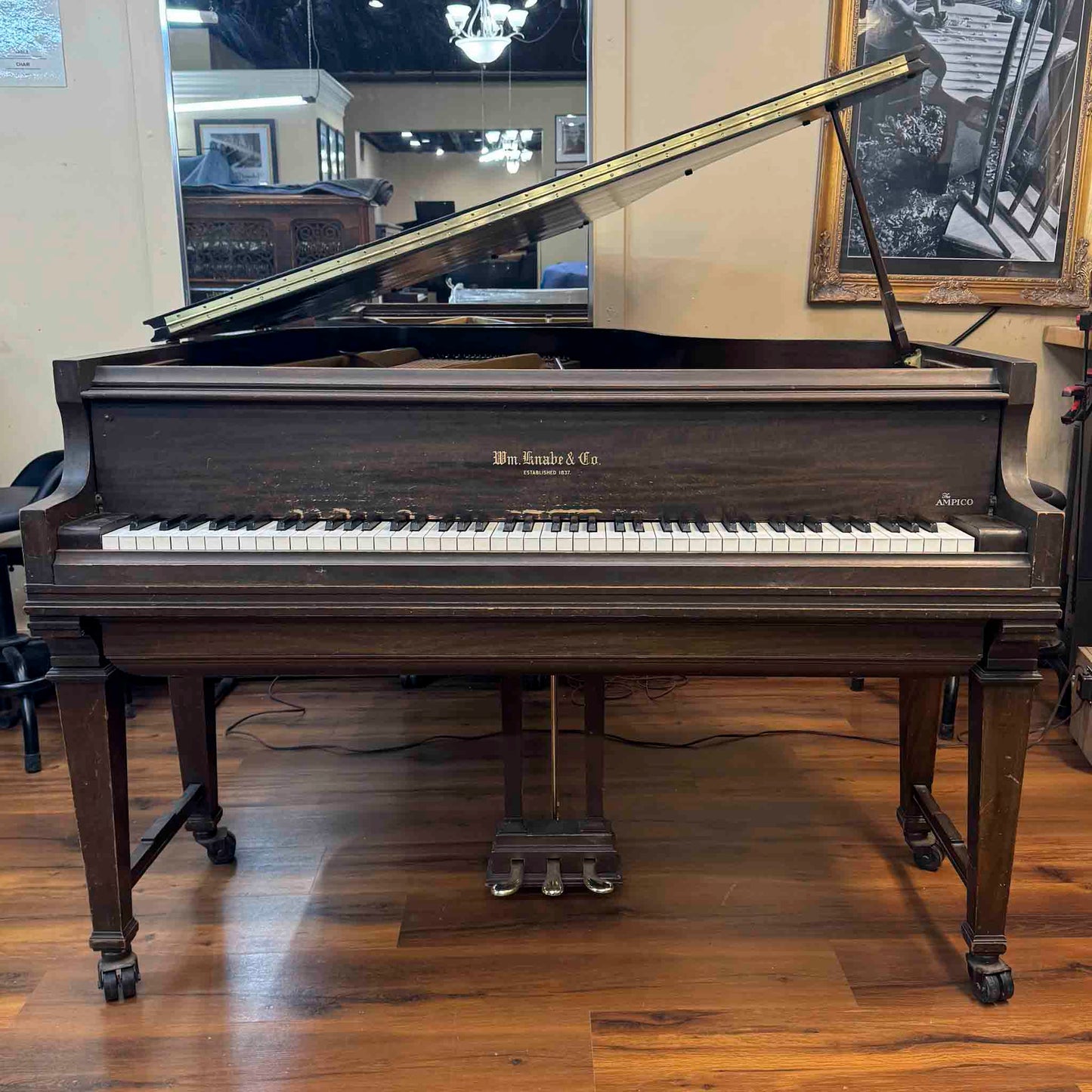 HEIRLOOM RESTORATION 1935 Knabe 5'4" Wood Finish Commissioned Player Grand Piano