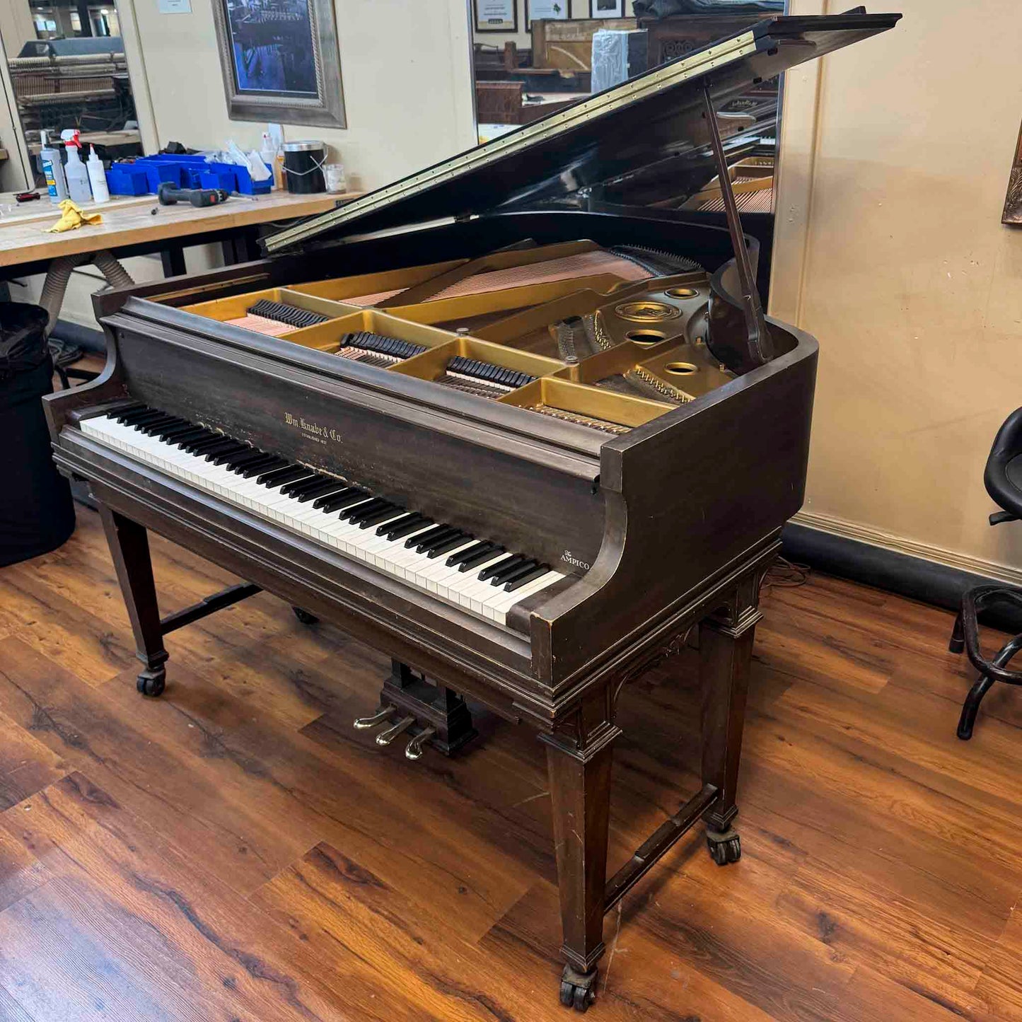 HEIRLOOM RESTORATION 1935 Knabe 5'4" Wood Finish Commissioned Player Grand Piano