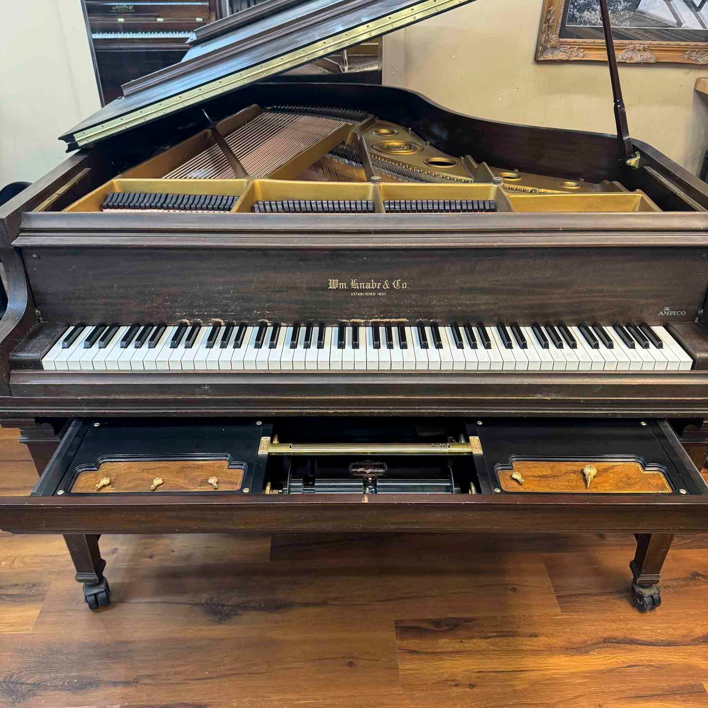 HEIRLOOM RESTORATION 1935 Knabe 5'4" Wood Finish Commissioned Player Grand Piano