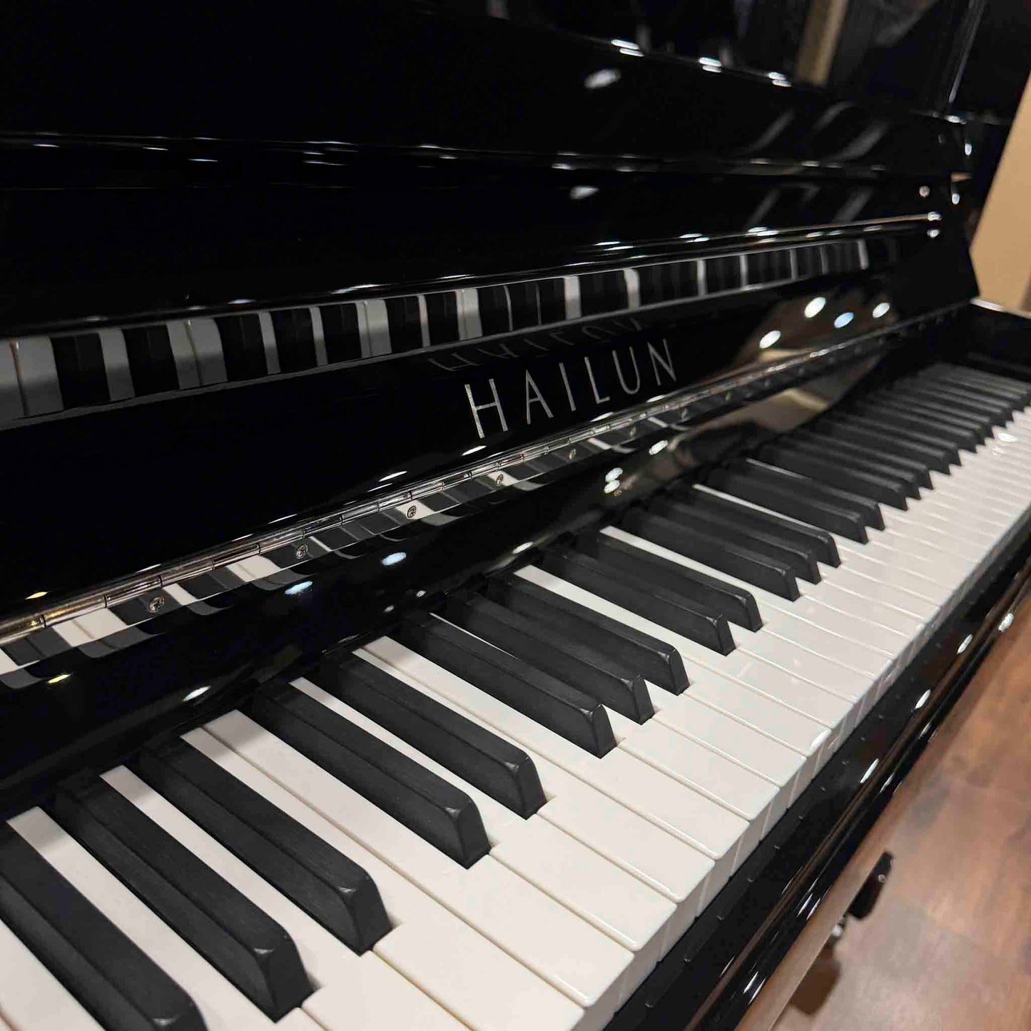 SOLD Hailun 5P 50" Polished Black Upright Piano