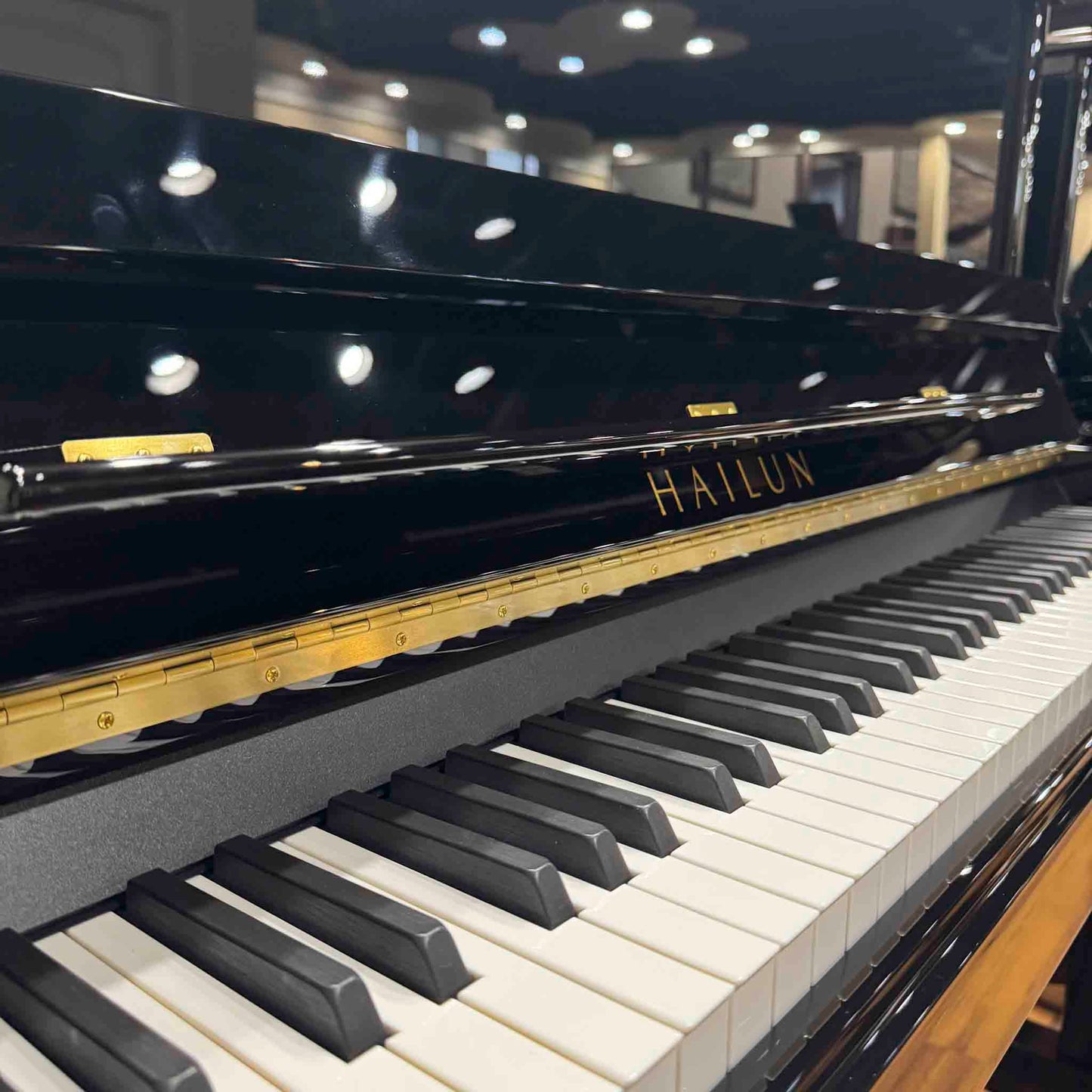SOLD Hailun 5P 50" Polished Black Upright Piano