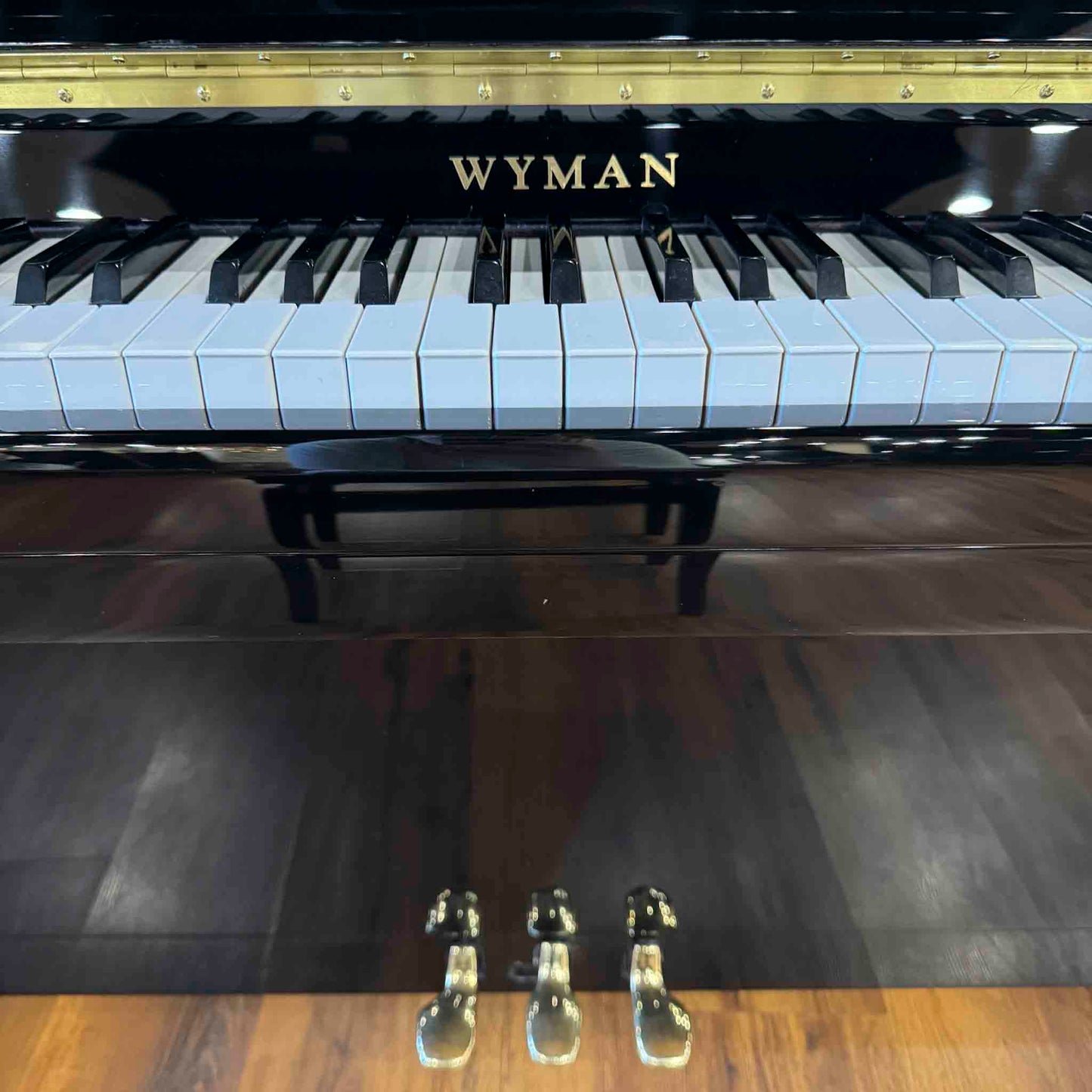 2006 Wyman WV120 47" Polished Black Studio Piano